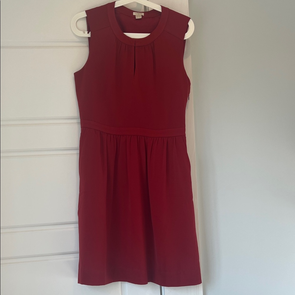 J. Crew Rich Red Mini Dress